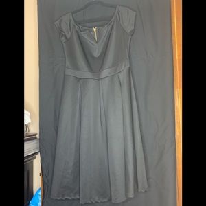 All black shoulder dress